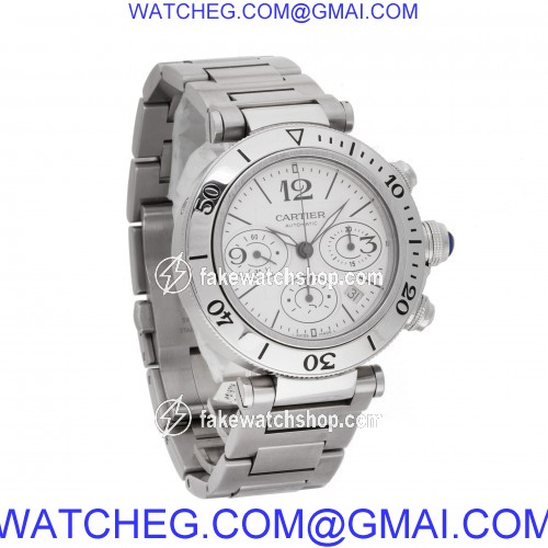 Cartier W31089M7 Pasha 42mm Automatic Male Stainless Steel 4