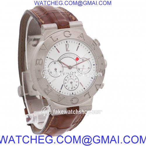 Bvlgari CHW 40GAM Diagono Automatic Male 18k White Gold 4
