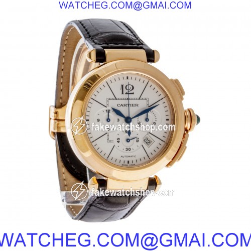 Cartier w3019951 Pasha Automatic Male 18k Pink Gold 4