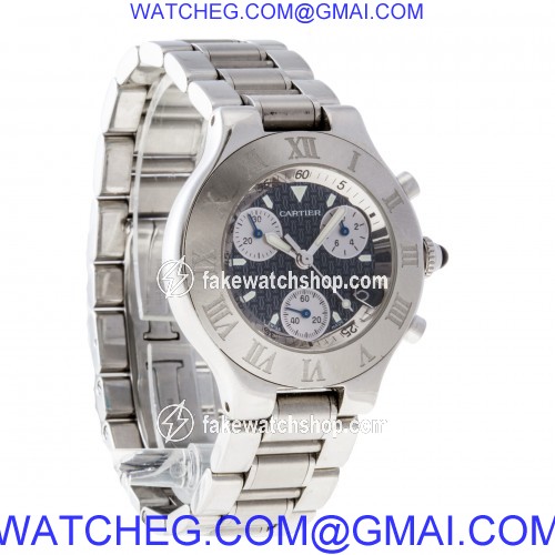 Cartier 2424 Chronoscaph 21 Quartz Unisex Stainless Steel 4