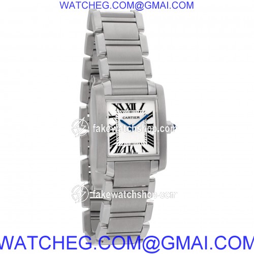 Cartier 2384 Tank Francaise Quartz Female Stainless Steel 4