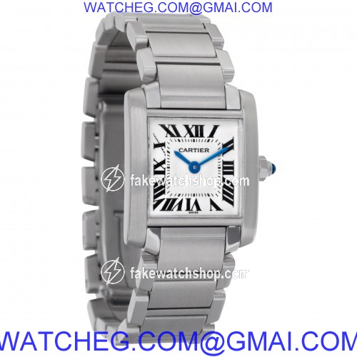 Cartier W51008Q3 Tank Francaise Quartz Female Stainless Steel 4