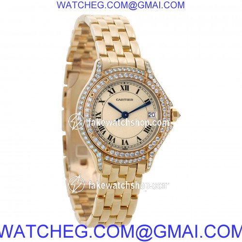 Cartier C887907 Cougar Quartz Female 18k yellow gold 4