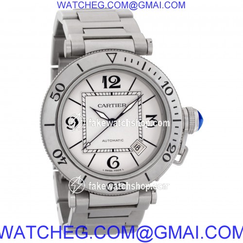 Cartier w31080m7 Pasha Seatimer Automatic Male Stainless Steel 4