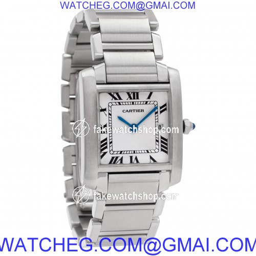 Cartier W51011Q3 Tank Francaise Quartz Unisex Stainless Steel 4