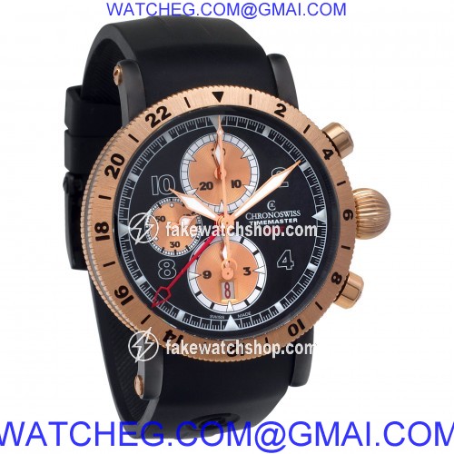 Chronoswiss CH-7535RGST Timemaster GMT Automatic Male PVD steel 4