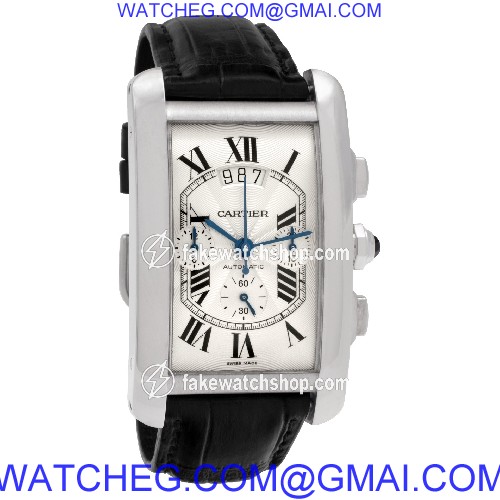 Cartier W2609456 Tank Americaine Automatic Male 18k White Gold 4