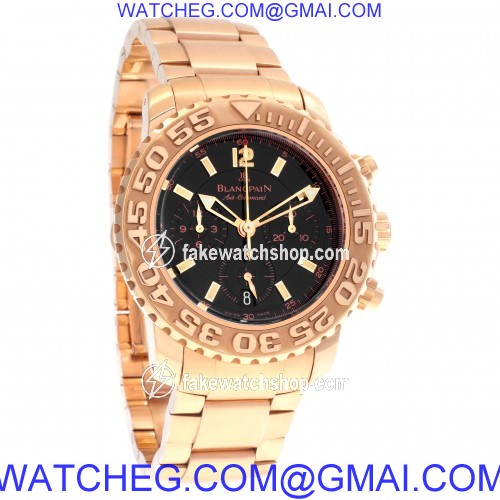 Blancpain 2285F-363063DBS Air Command Automatic Male 18k rose gold 4