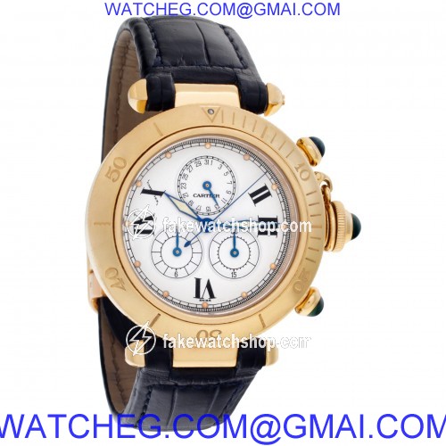 Cartier 1353 Pasha Quartz Unisex 18k Yellow Gold 4