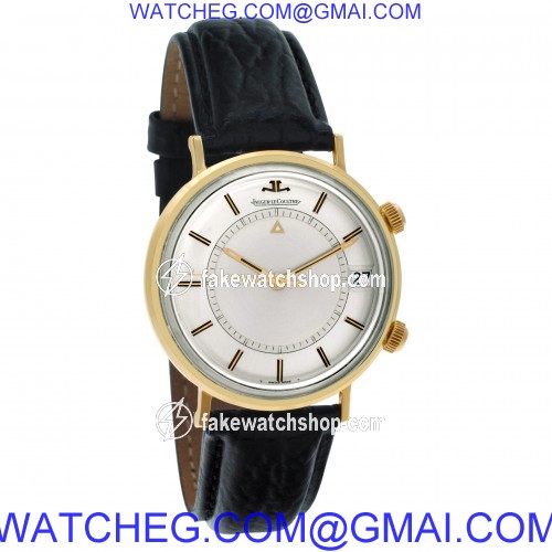 Jaeger LeCoultre E855 Memovox Manual Male 14k yellow gold 4