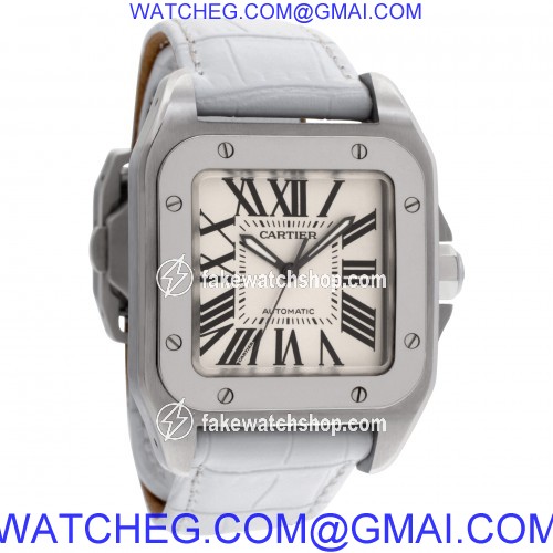 Cartier W20126X8 Santos 100 Automatic Unisex Stainless Steel 4