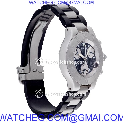 Cartier W10125U2 Chronoscaph 21 Quartz Male Stainless Steel 4