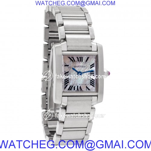 Cartier W51028Q3 Tank Francaise Quartz Female Stainless Steel 4