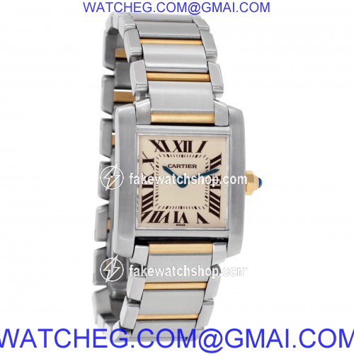Cartier W51007Q4 Tank Francaise Quartz Female Stainless Steel 4