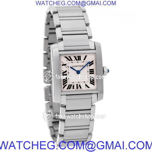Cartier W51011Q3 Tank Francaise Quartz Female Stainless Steel 4
