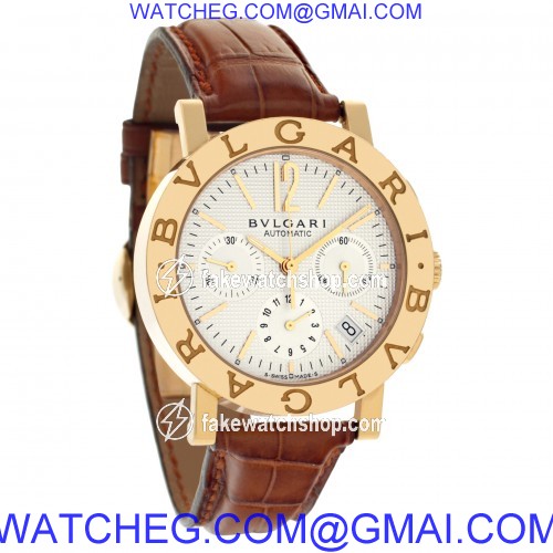 Bvlgari BB38GLCH Diagono Automatic Unisex 18k yellow gold 4
