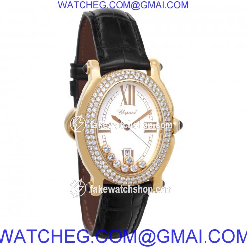 Chopard 27/7012-23 Happy Sport Quartz Female 18k yellow gold 4