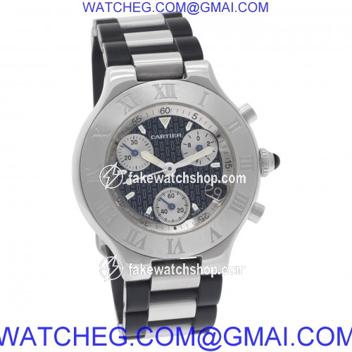 Cartier W10125U2 Chronoscaph 21 Quartz Unisex Stainless Steel 4