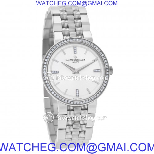 Vacheron Constantin 25557 Traditionnelle Quartz Unisex 18k White Gold 4