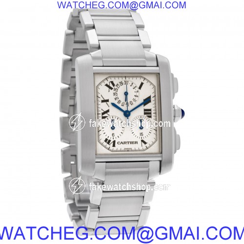 Cartier 2303 Tank Francaise Quartz Male Stainless Steel 4