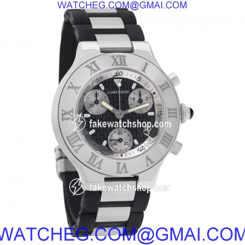 Cartier W10125U2 Chronoscaph Quartz Unisex Stainless Steel 4