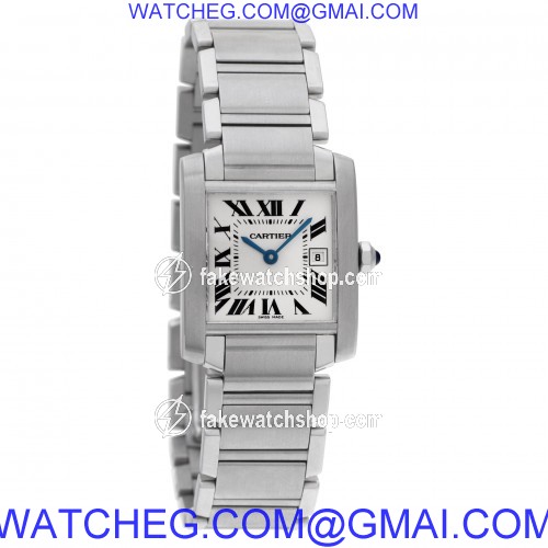 Cartier WSTA0005 Tank Francaise Quartz Male Stainless Steel 4