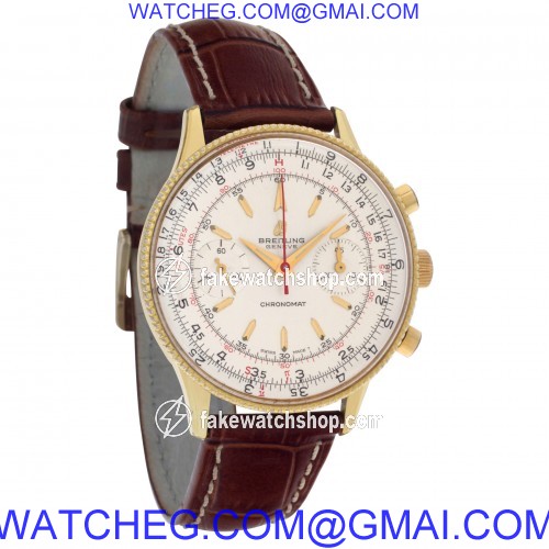 Breitling 21702 Chronomat Manual Male Gold Plate 4