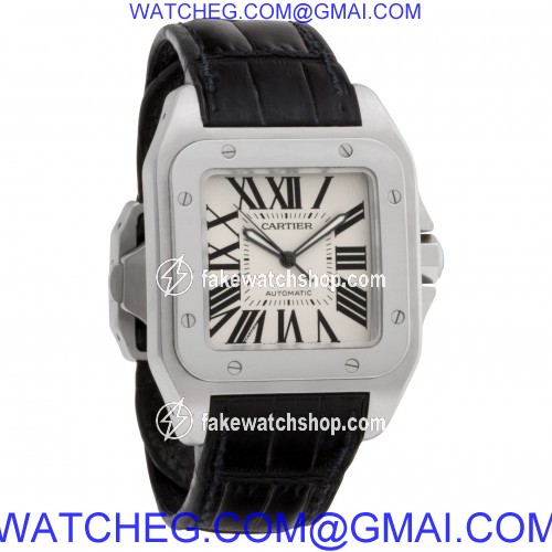 Cartier W20073X8 Santos 100 Automatic Male Stainless Steel 4