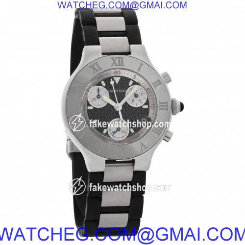 Cartier W10125U2 Chronoscaph 21 Quartz Unisex Stainless Steel 4