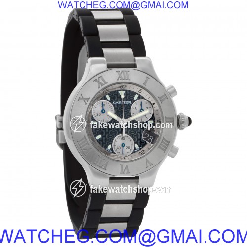 Cartier W10125U2 Chronoscaph 21 Quartz Unisex Stainless Steel 4