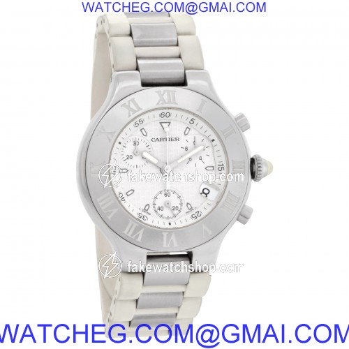 Cartier w10184U2 Chronoscaph 21 Quartz Unisex Stainless Steel 4