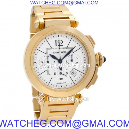 Cartier W30201H9 Pasha 42mm Automatic Male 18k yellow gold 4