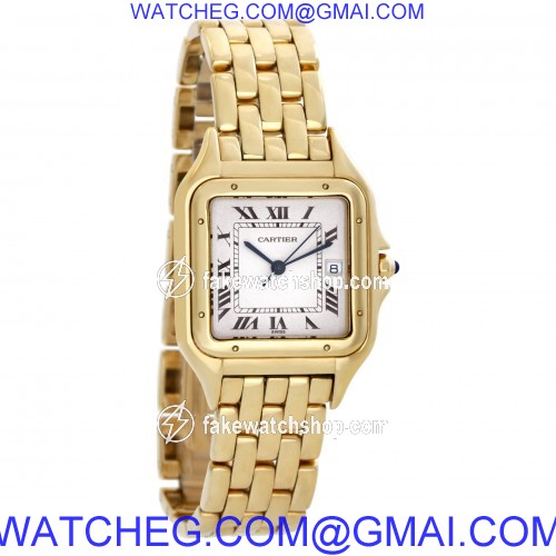 Cartier w25014B9 Panthere Quartz Unisex 18k yellow gold 4