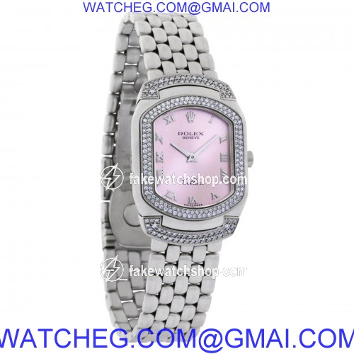 Rolex 6693 Cellini Quartz Female 18k White Gold 4