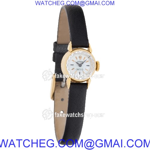 Rolex 3361 Orchid Manual Female 18k yellow gold 4