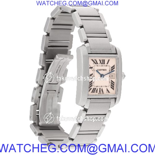Cartier W51011Q3 Tank Francaise Quartz Female Stainless Steel 4