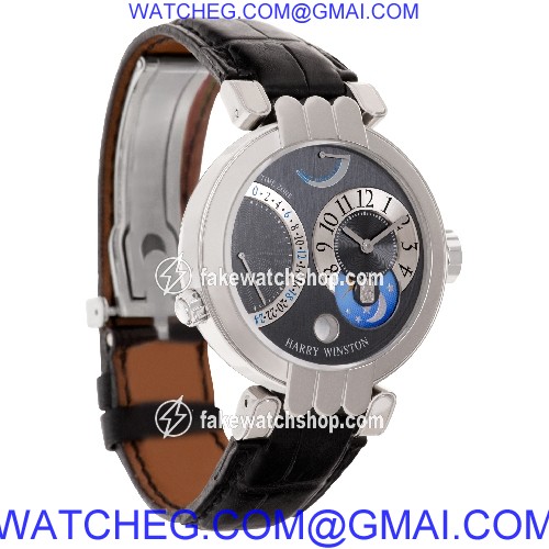 Harry Winston 200.mmtz39w Excenter Timezone Manual Unisex 18k White Gold 4
