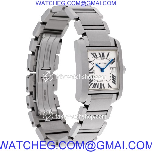 Cartier W51011Q3 Tank Francaise Quartz Female Stainless Steel 4