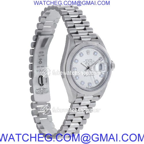Rolex 69166 Datejust Automatic Female Platinum 4