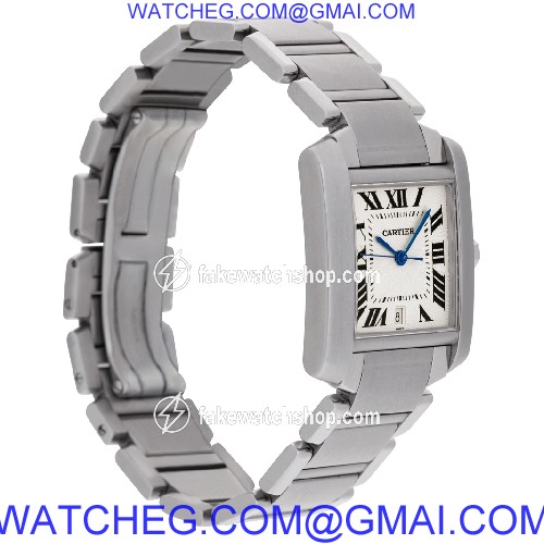 Cartier W51002Q3 Tank Francaise Automatic Unisex Stainless Steel 4