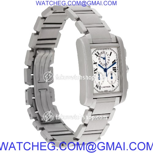 Cartier w51001q3 Tank Francaise Quartz Unisex Stainless Steel 4