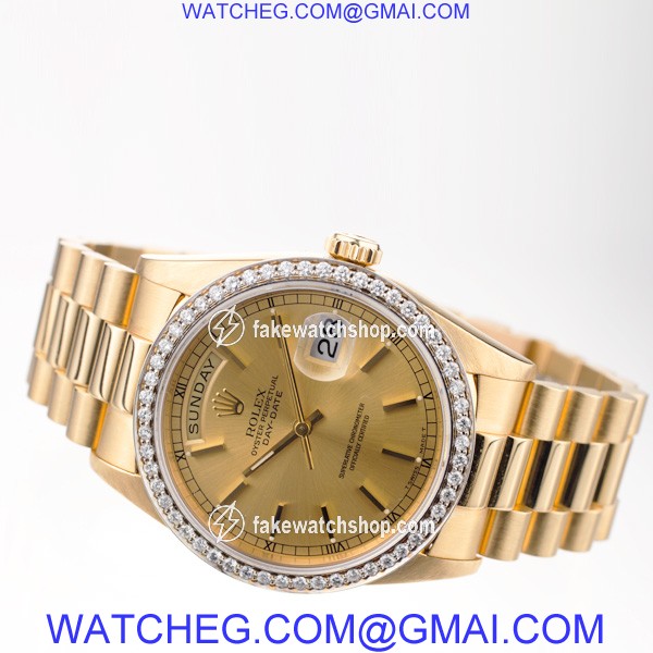 Rolex 18238 Day-Date Automatic Male 18k White Gold 4