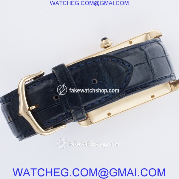 Cartier 1740 Tank American Automatic Male 18k yellow gold 4