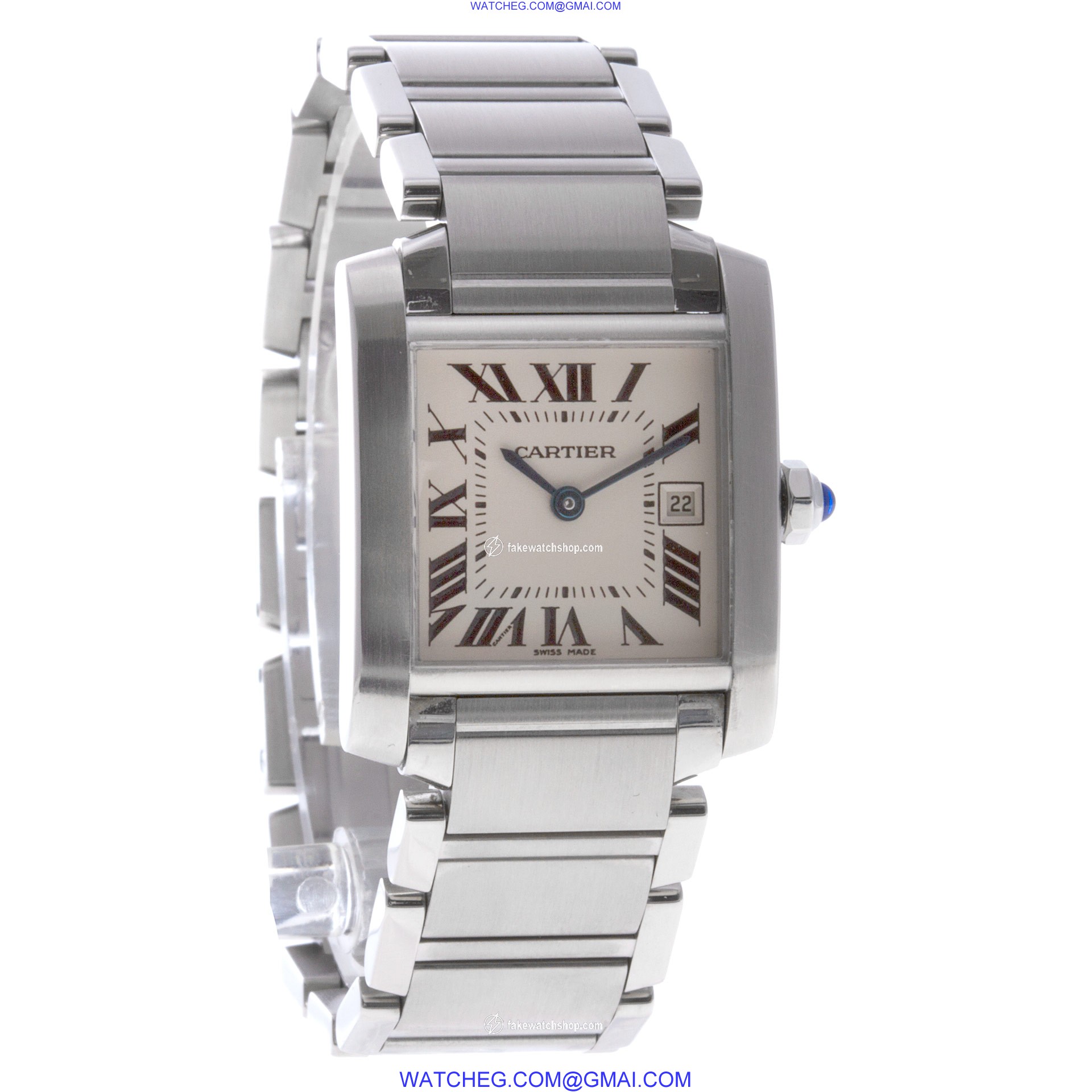 Cartier W51011Q3 Tank Francaise Quartz Unisex Stainless Steel 4