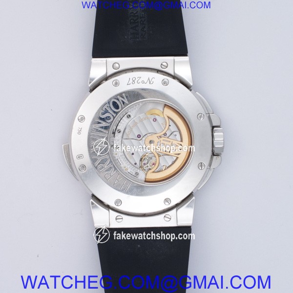 Harry Winston OCEATZWW002 Dual Time Automatic Male 18k White Gold 4