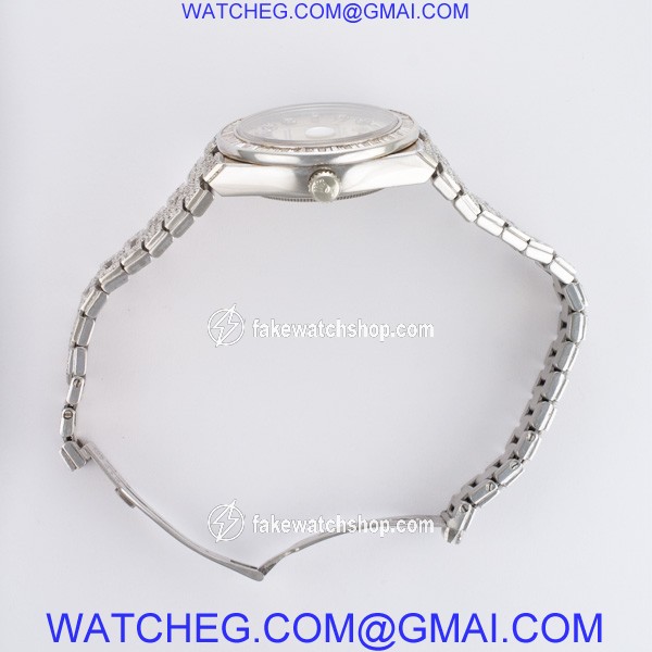 Rolex 19019 Day-Date Quartz Male 18k White Gold 4