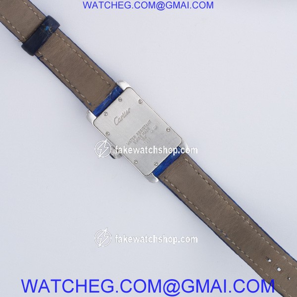 Cartier SM10782 Americaine Tank Quartz Female 18k White Gold 4