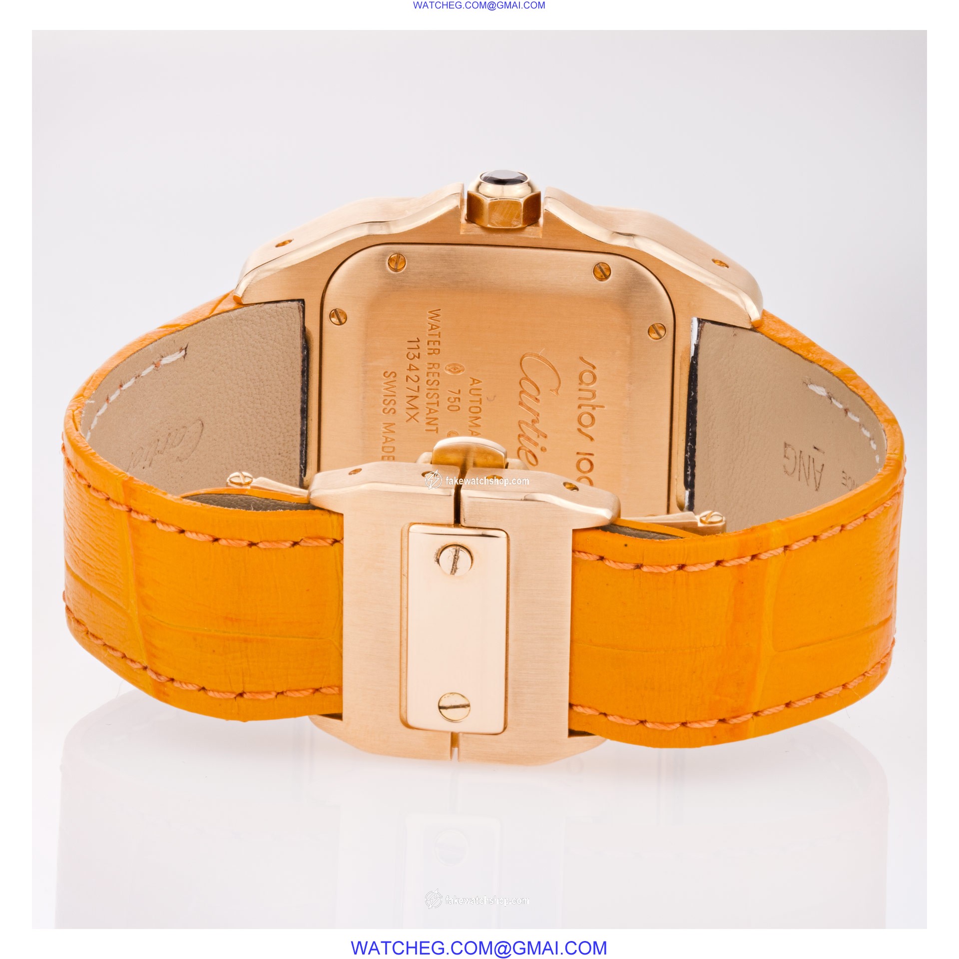 Cartier W20108Y1 Santos 100 Automatic Unisex 18k yellow gold 4