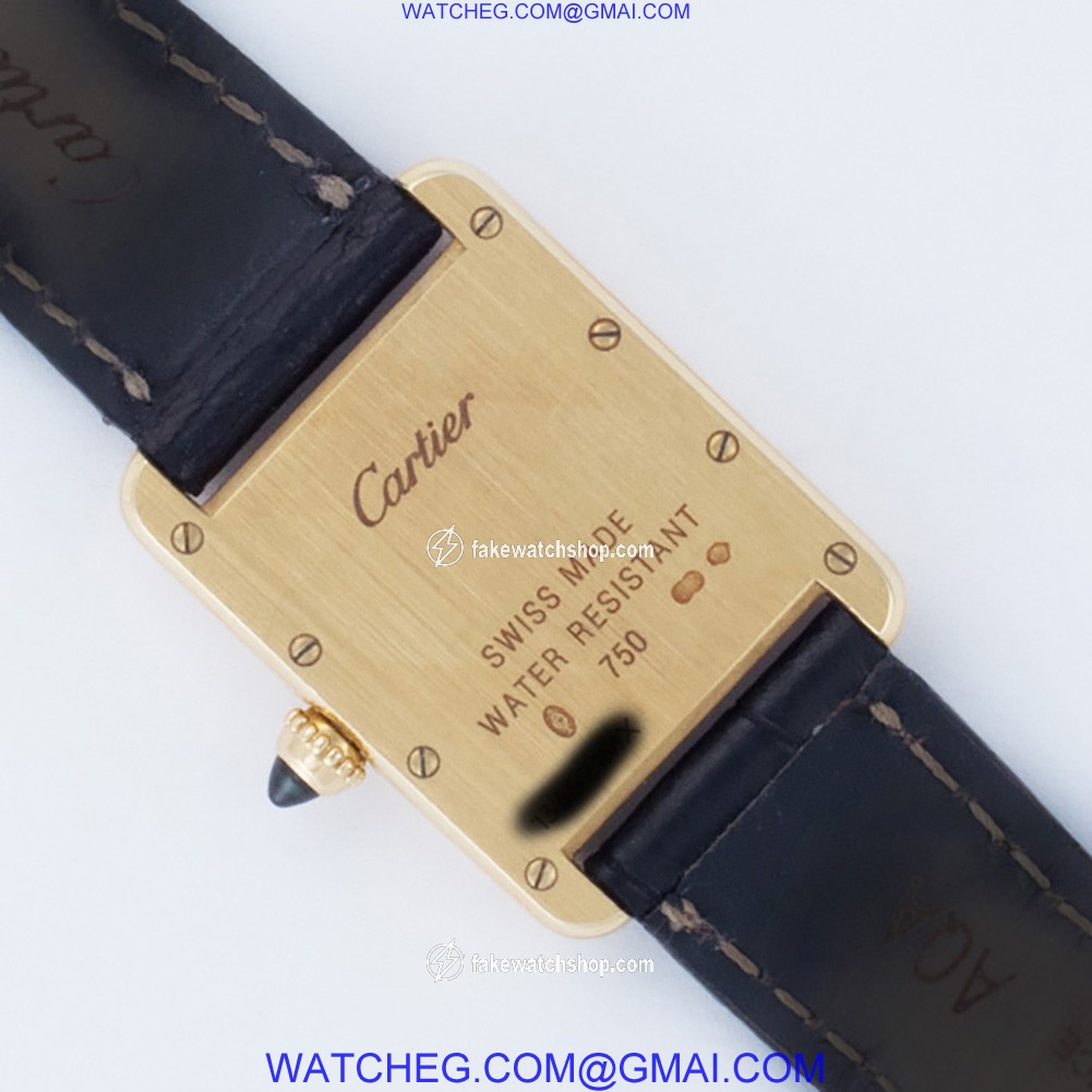 Cartier 2442 Tank Quartz Unisex 18k yellow gold 4