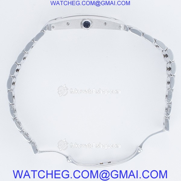 Cartier w26019L1 Tank American Quartz Female 18k White Gold 4